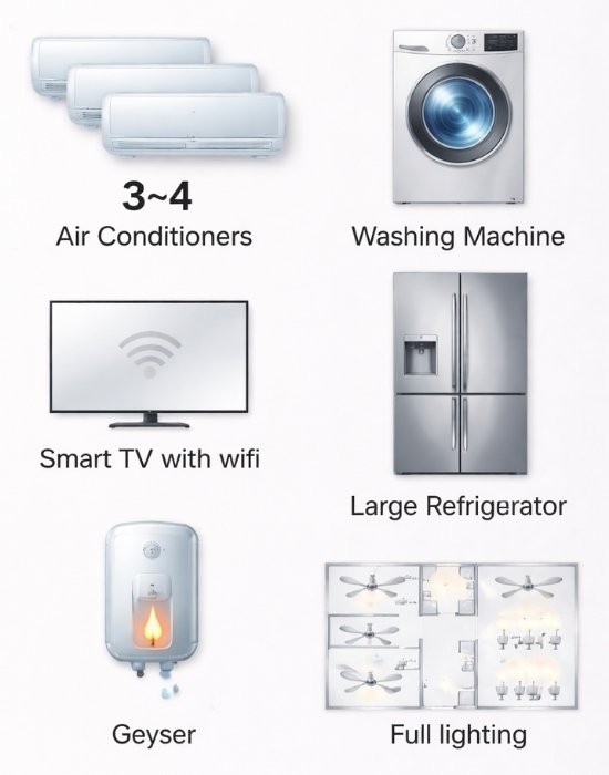 10 kVA — what it powers