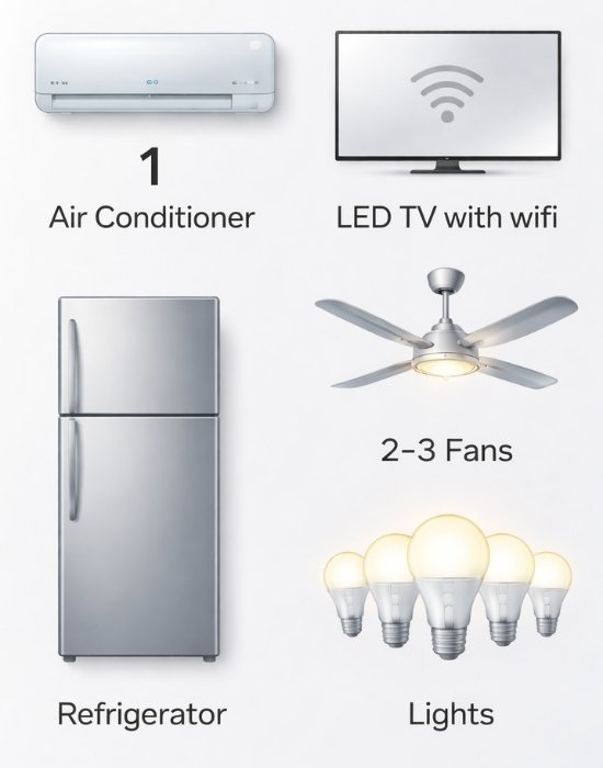 3 kVA — what it powers