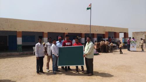 Black Board Distribution for School at Baap Site on Independence Day - 2017